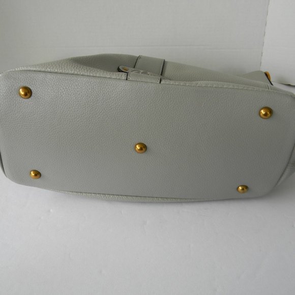 NWT CLUCI GENUINE GRAY PEBBLE LEATHER XL HOBO  SHOULDERBAG - Picture 4 of 7